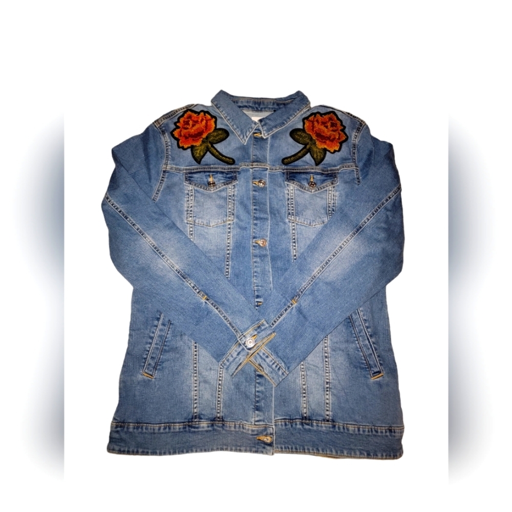 2xl Jean jacket with Flower print